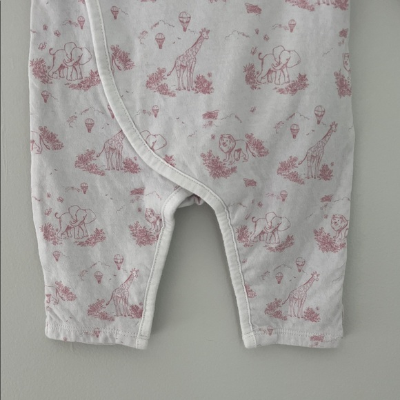 Janie and Jack White Infant Bodysuit with Pink Animal Pattern Snap Closure 0-3M - Picture 15 of 16